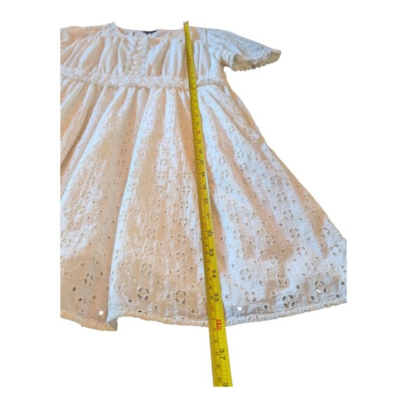 J. Crew | Button Front Mini Eyelet Dress | Ivory | Women’s Size 14 - Picture 13 of 14